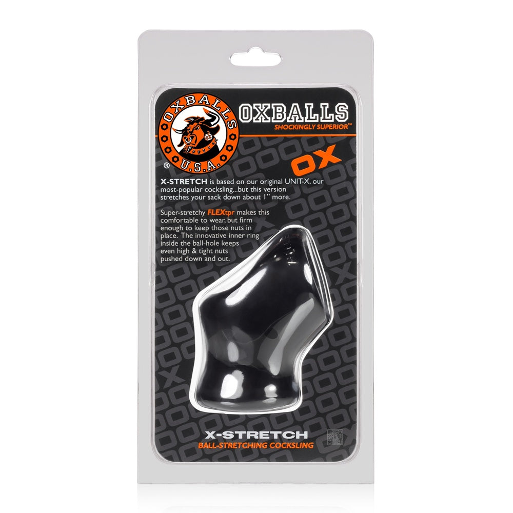 OXBALLS【立體睪丸延伸屌環】Unit-X Stretch Cockring Sports-Sling By Atomic Jock-Black