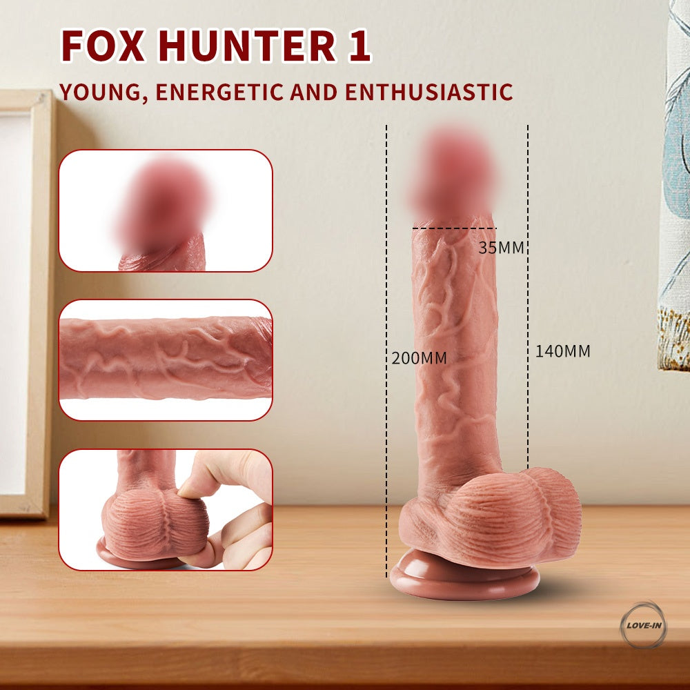 YEAIN【夜櫻-獵狐者-仿真吸盤-按摩棒】FOX HUNTER DILDO