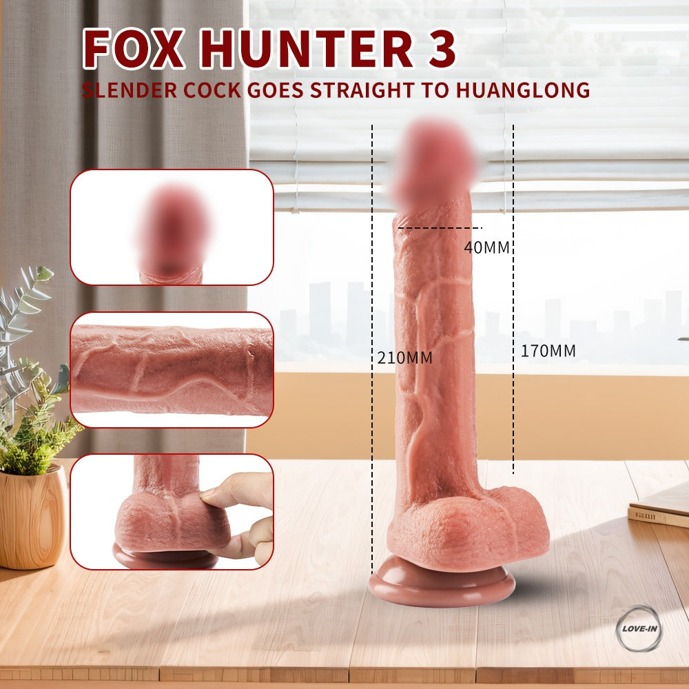 YEAIN【夜櫻-獵狐者-仿真吸盤-按摩棒】FOX HUNTER DILDO