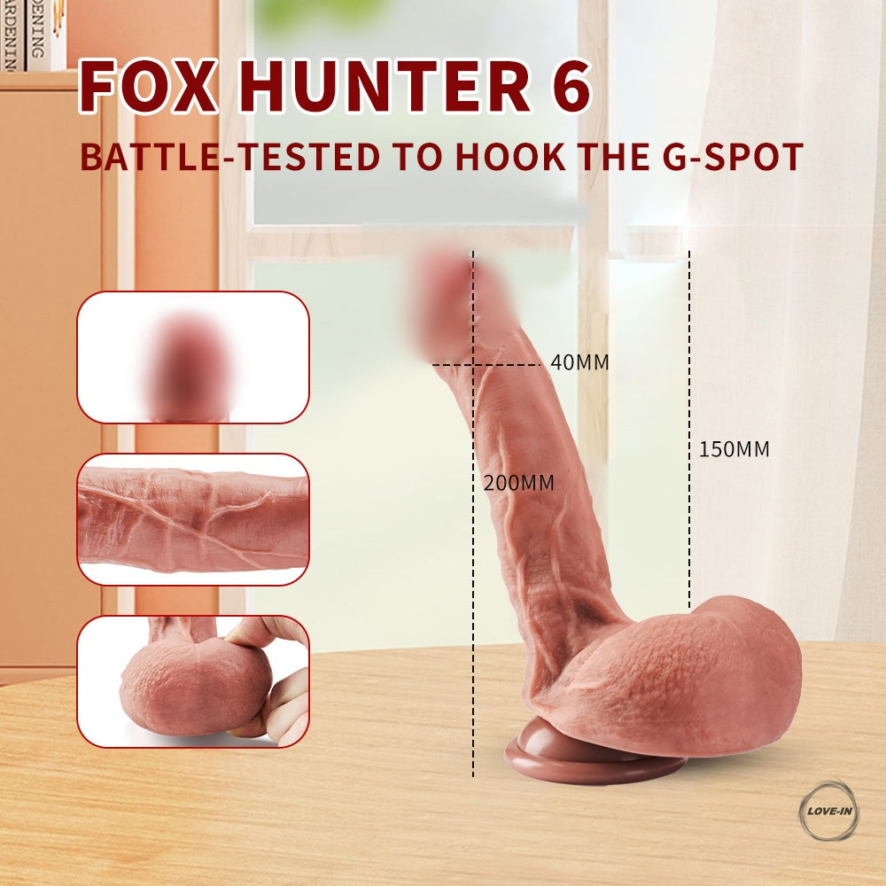 YEAIN【夜櫻-獵狐者-仿真吸盤-按摩棒】FOX HUNTER DILDO